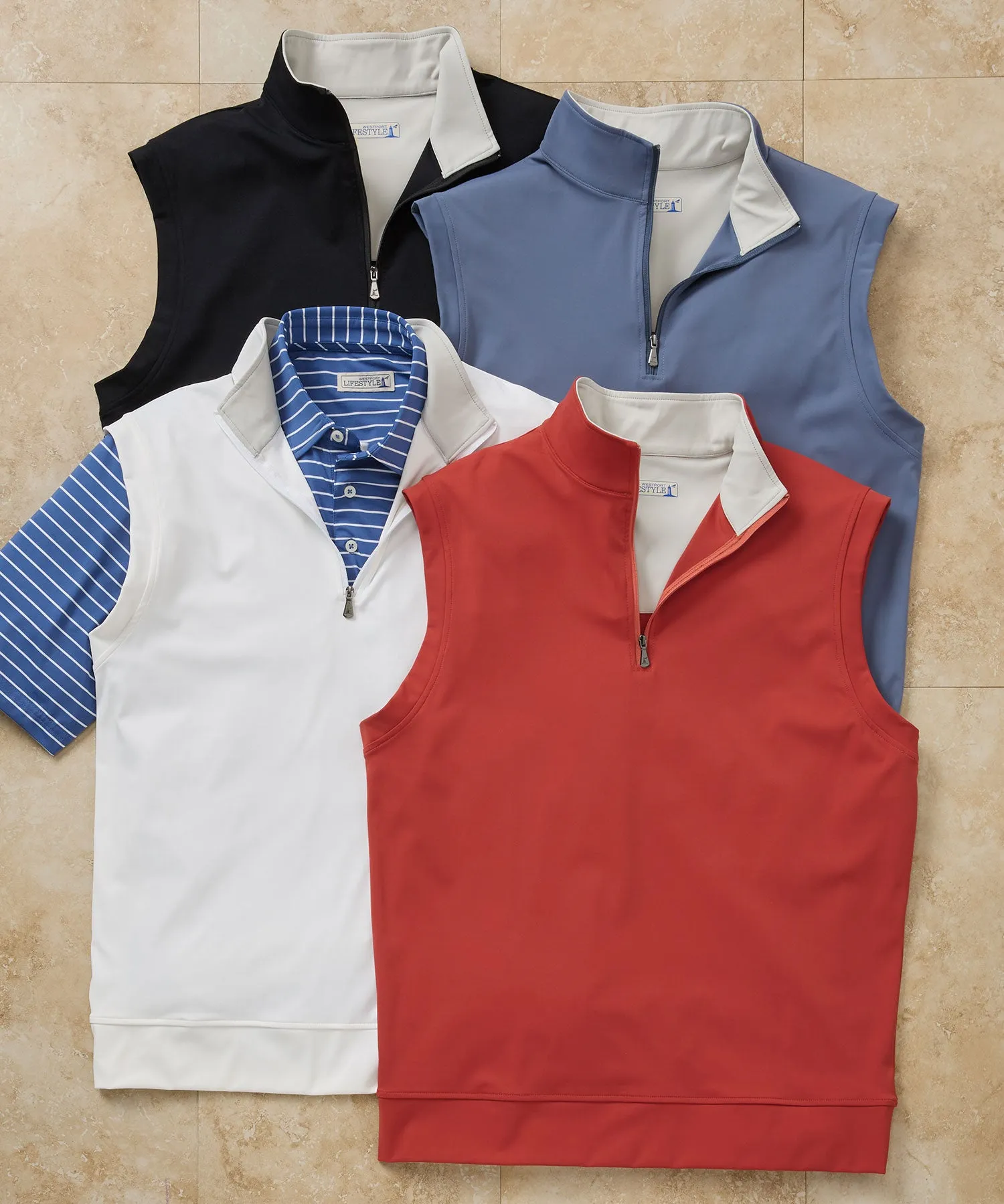 Westport Lifestyle Links Quarter-Zip Vest