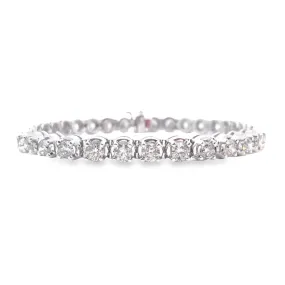 White Gold 7.02 Cttw. Diamond Tennis Bracelet