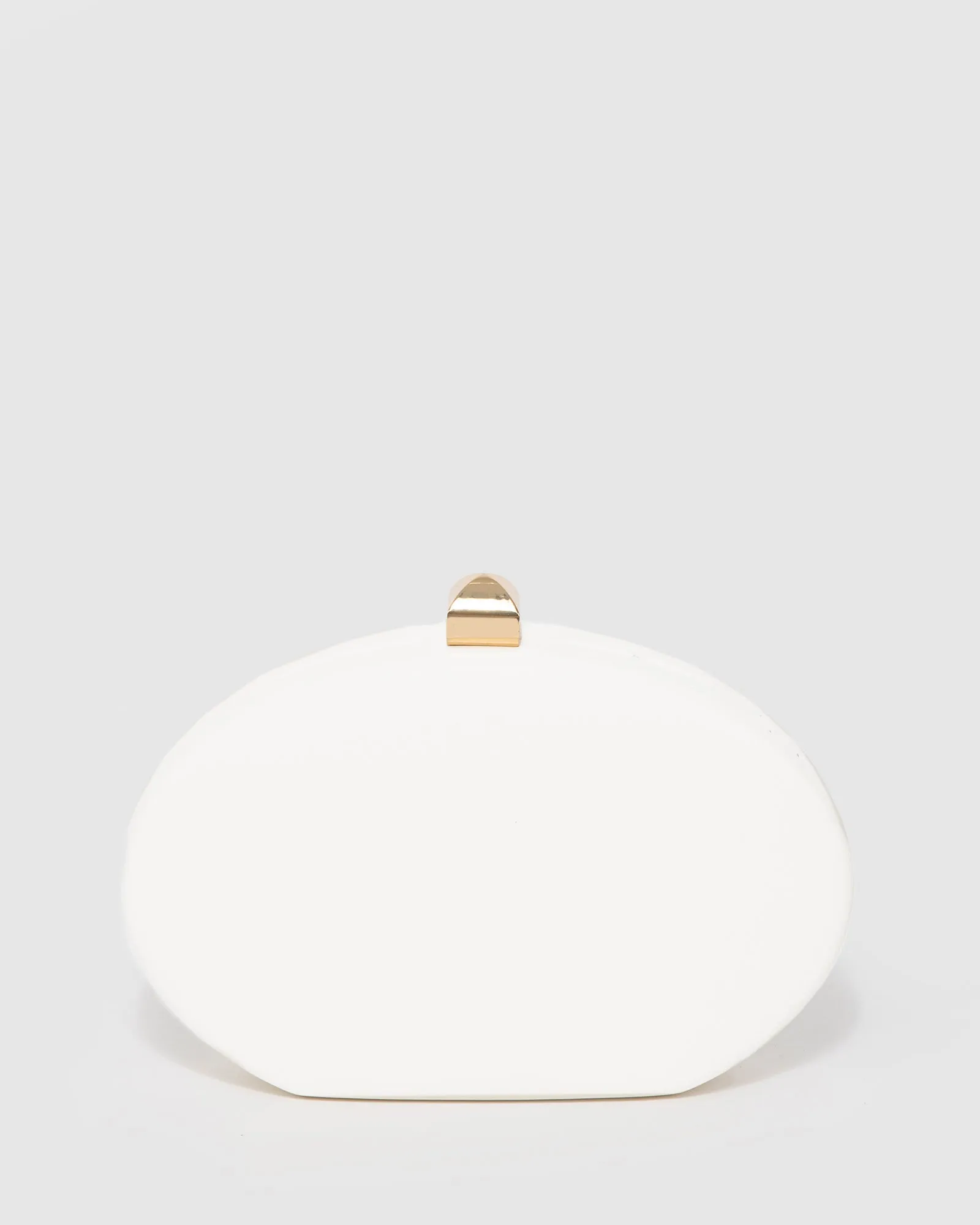 White Gracie Hardcase Clutch Bag