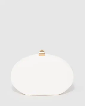 White Gracie Hardcase Clutch Bag