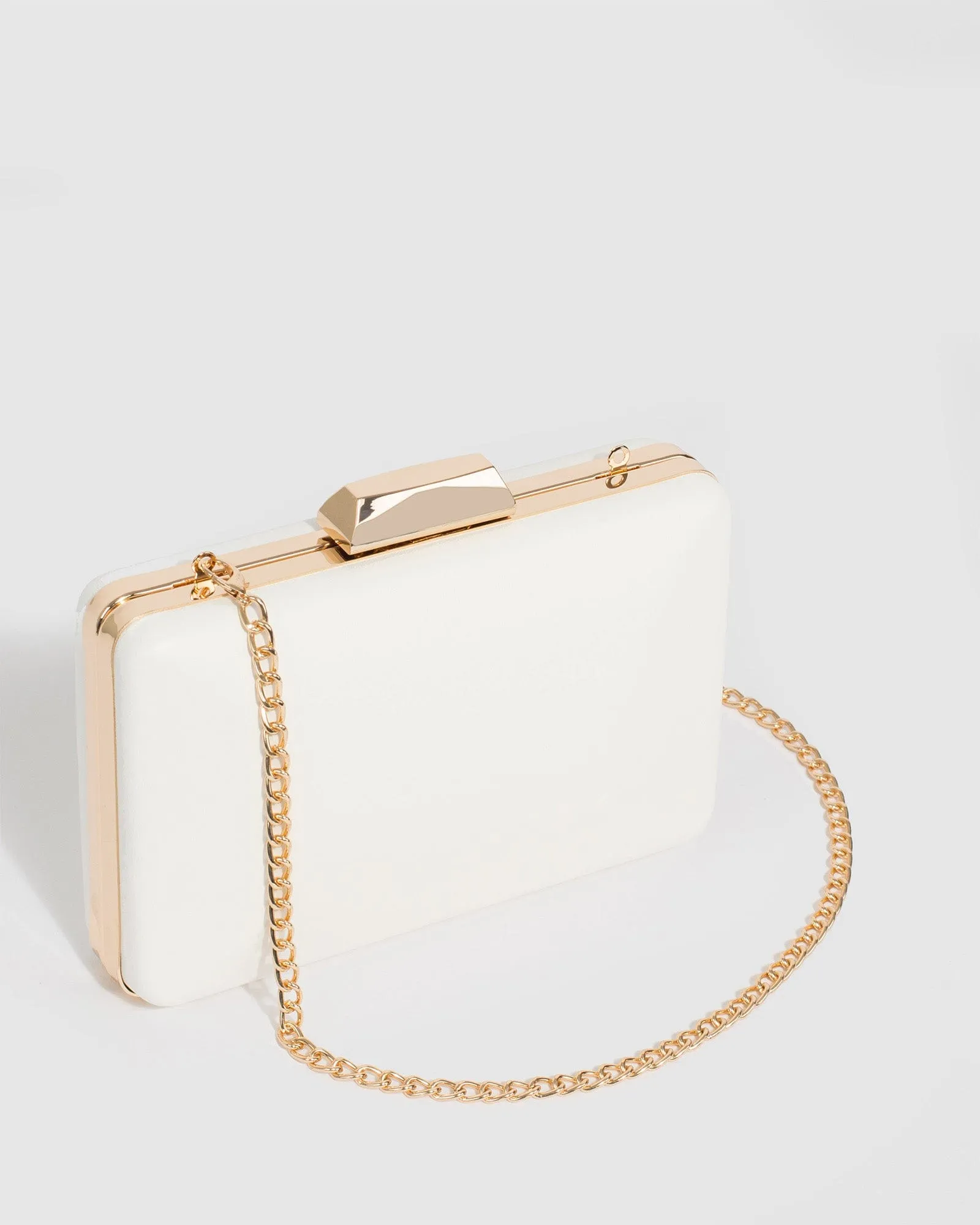 White Maxine Clutch Bag