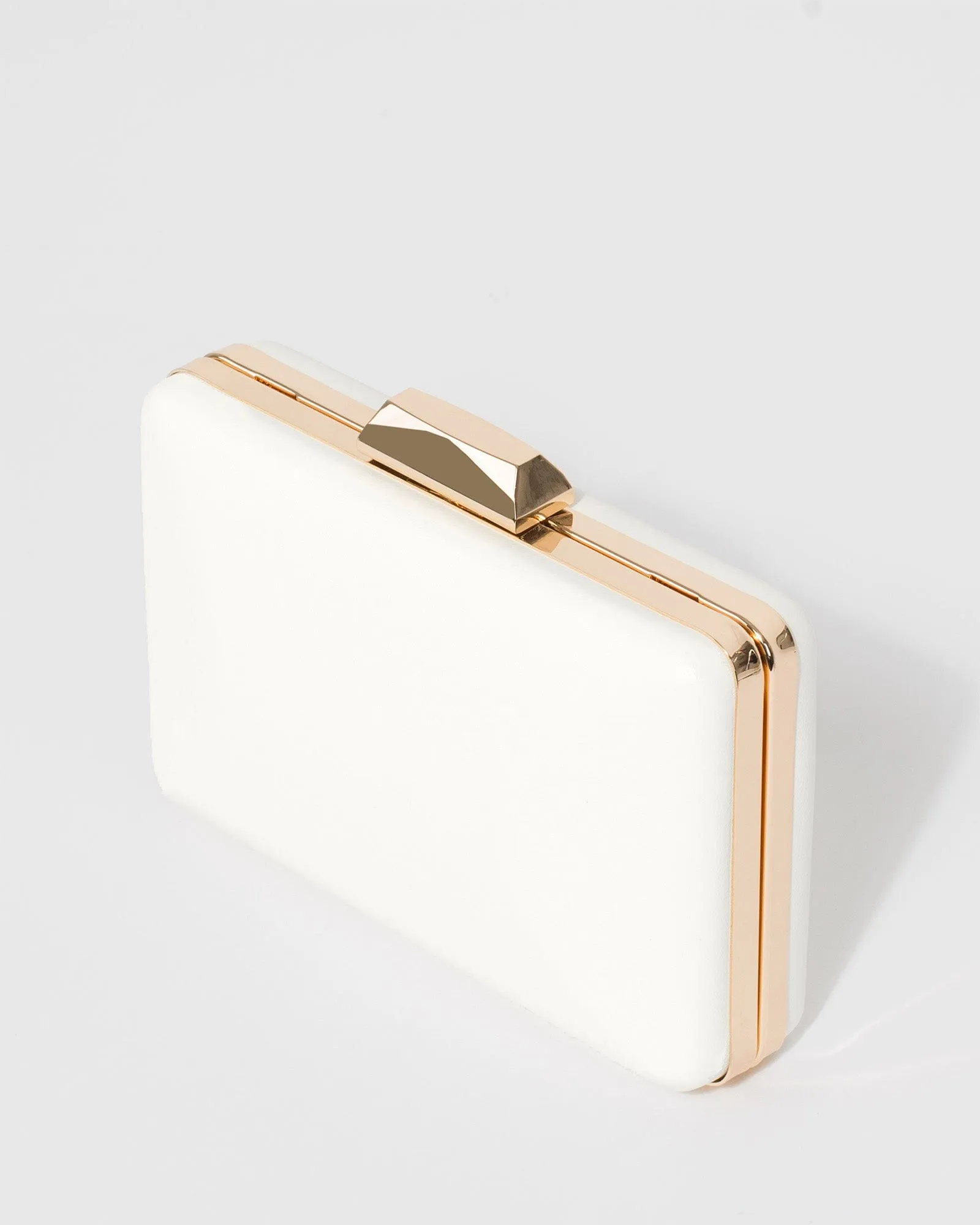 White Maxine Clutch Bag