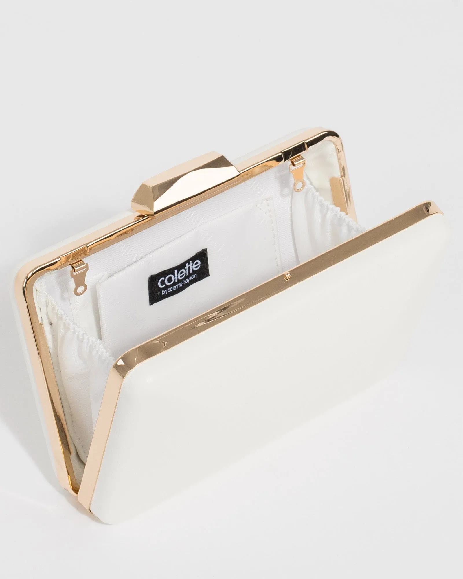 White Maxine Clutch Bag