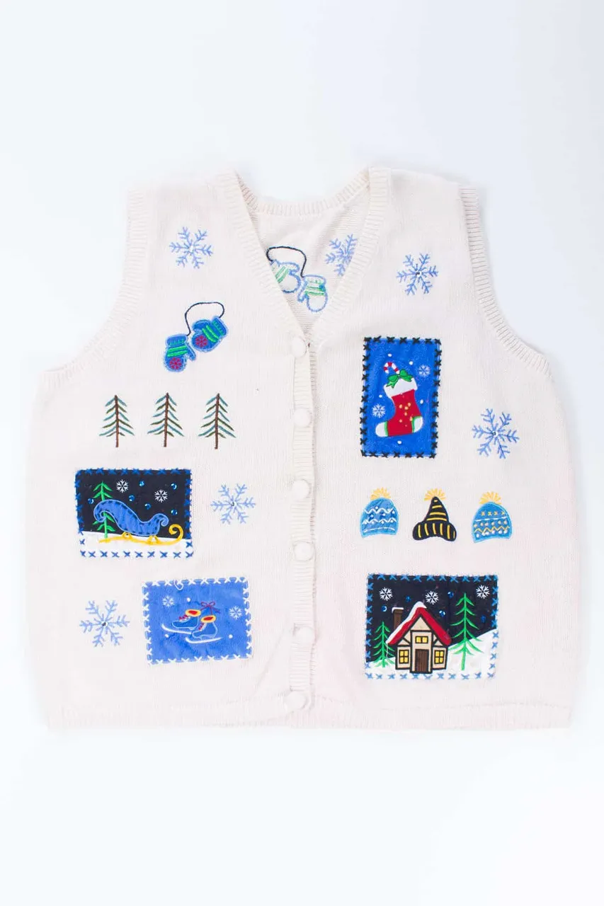 White Ugly Christmas Vest 54333