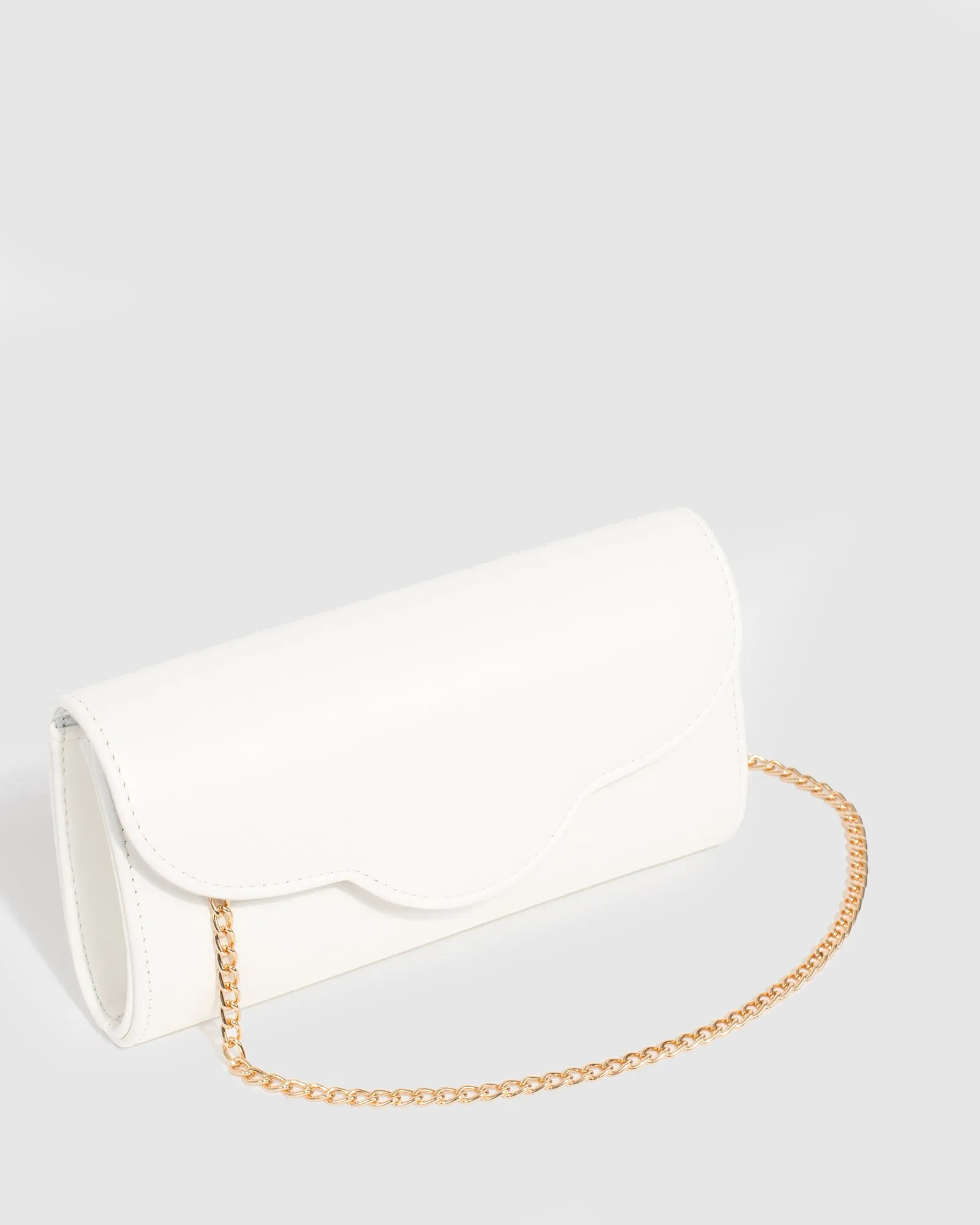 White Verna Clutch Bag