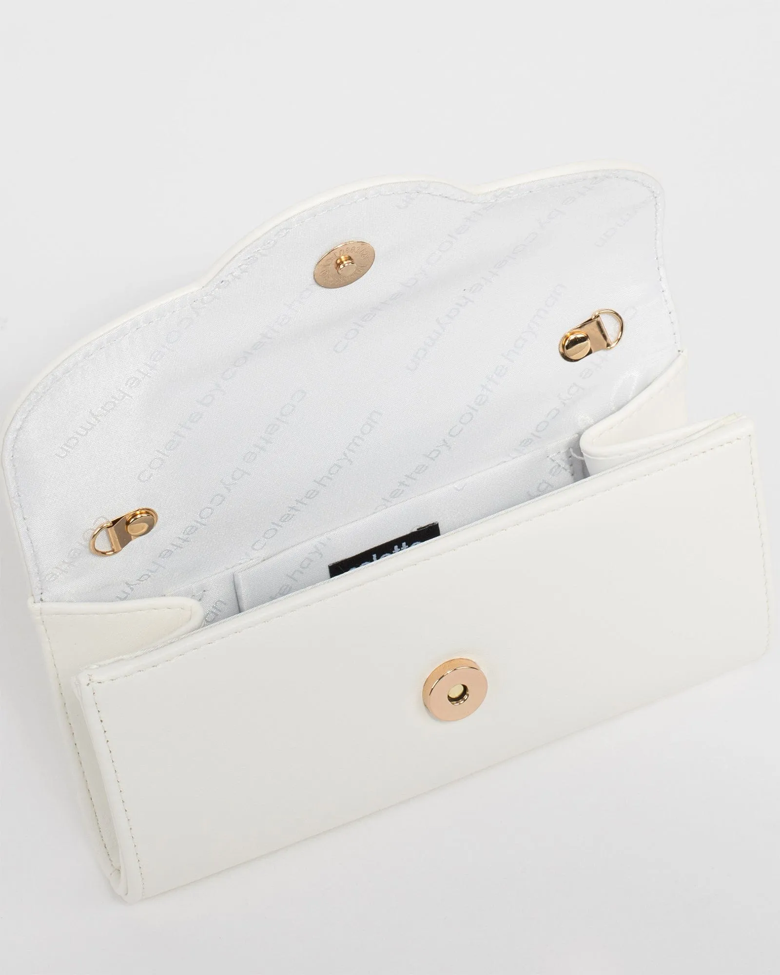 White Verna Clutch Bag