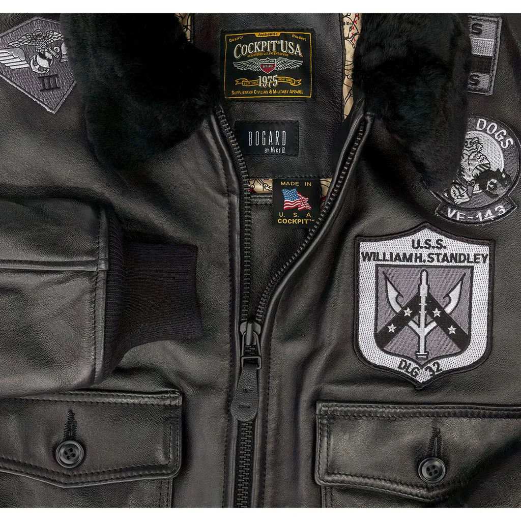 Women's Top Gun All Black Flight Jacket | Cockpit USA