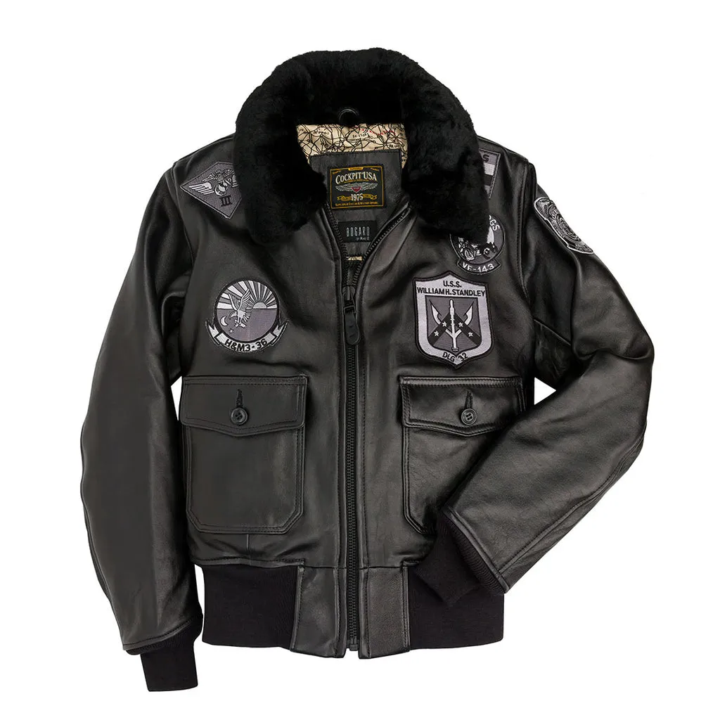 Women's Top Gun All Black Flight Jacket | Cockpit USA