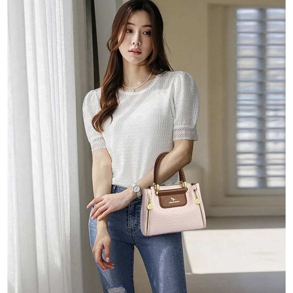 Women's Luxury Casual Tote synthetic Leather Shoulder Messenger Handbags