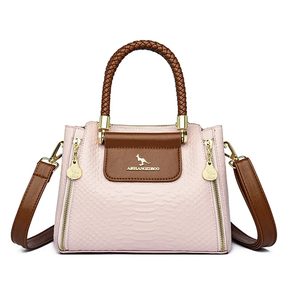 Women's Luxury Casual Tote synthetic Leather Shoulder Messenger Handbags