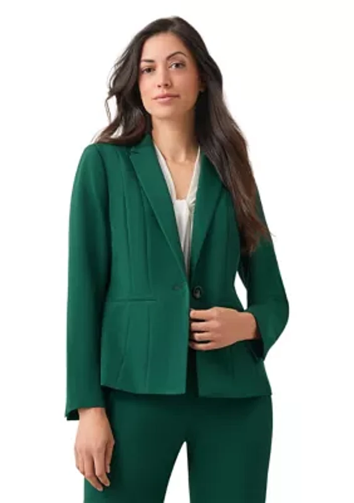 Women's One Button Seamed Jacket