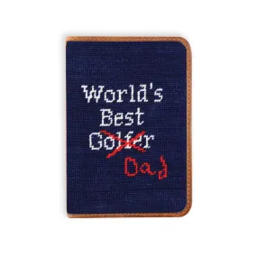 World's Best Golfer Dad Golf Scorecard Holder (Dark Navy)