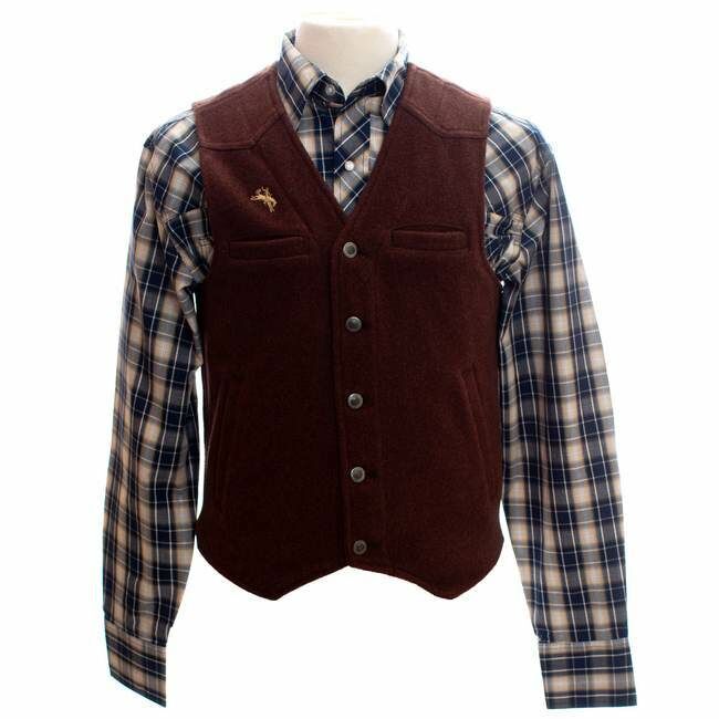 Wyoming Traders Men's Wyoming Wool Vest in Chocolate