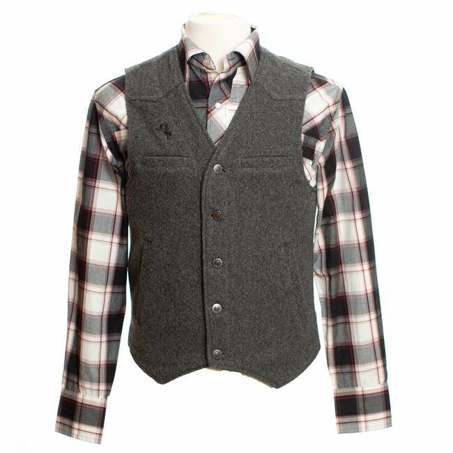 Wyoming Traders Men's Wyoming Wool Vest in Gray