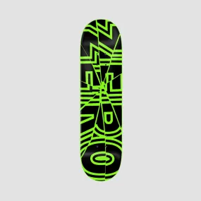 Zero Shattered Bold Skateboard Deck Dipped Neon Green - 8.5"