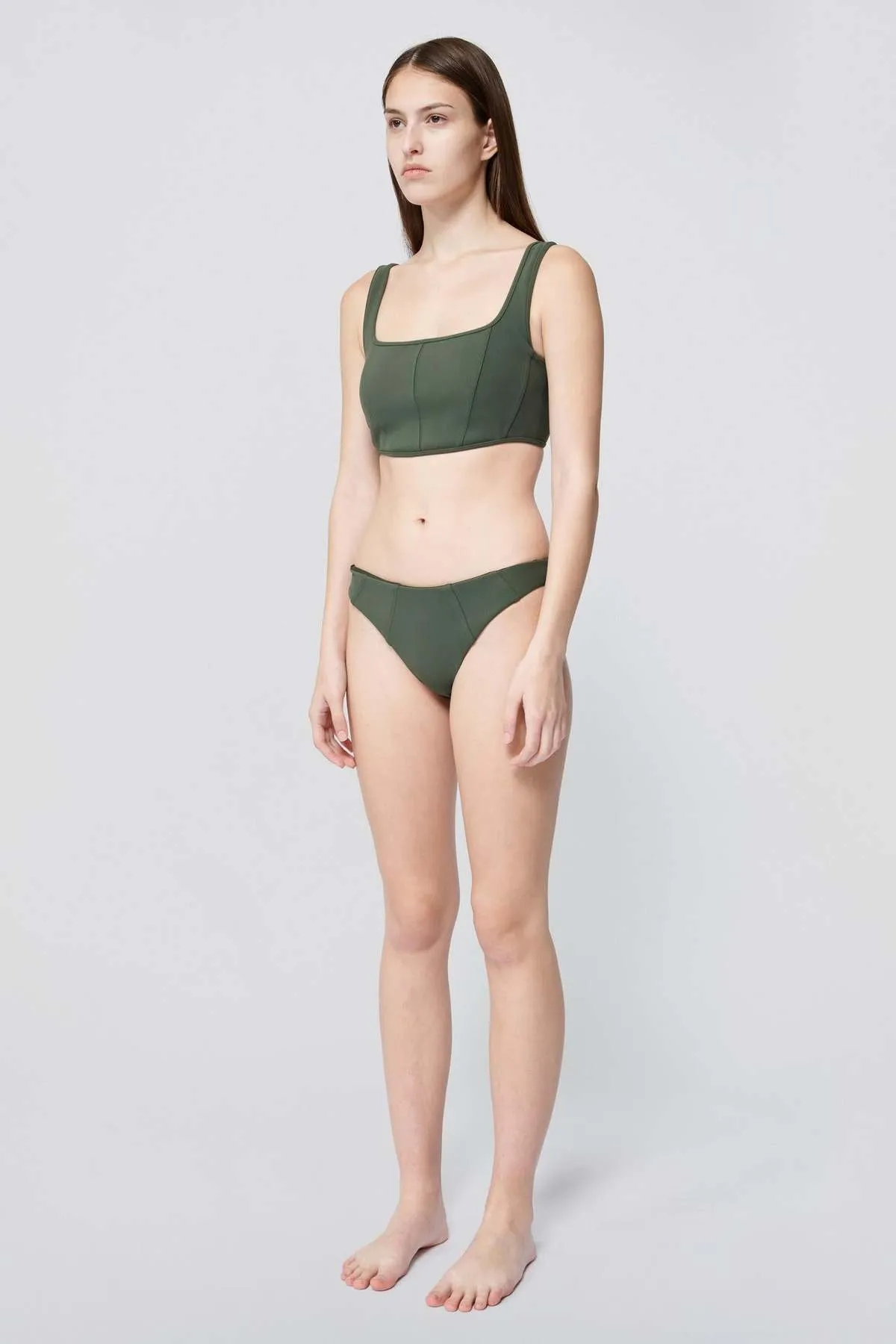 Zora Seamed Bikini Bottom - Army