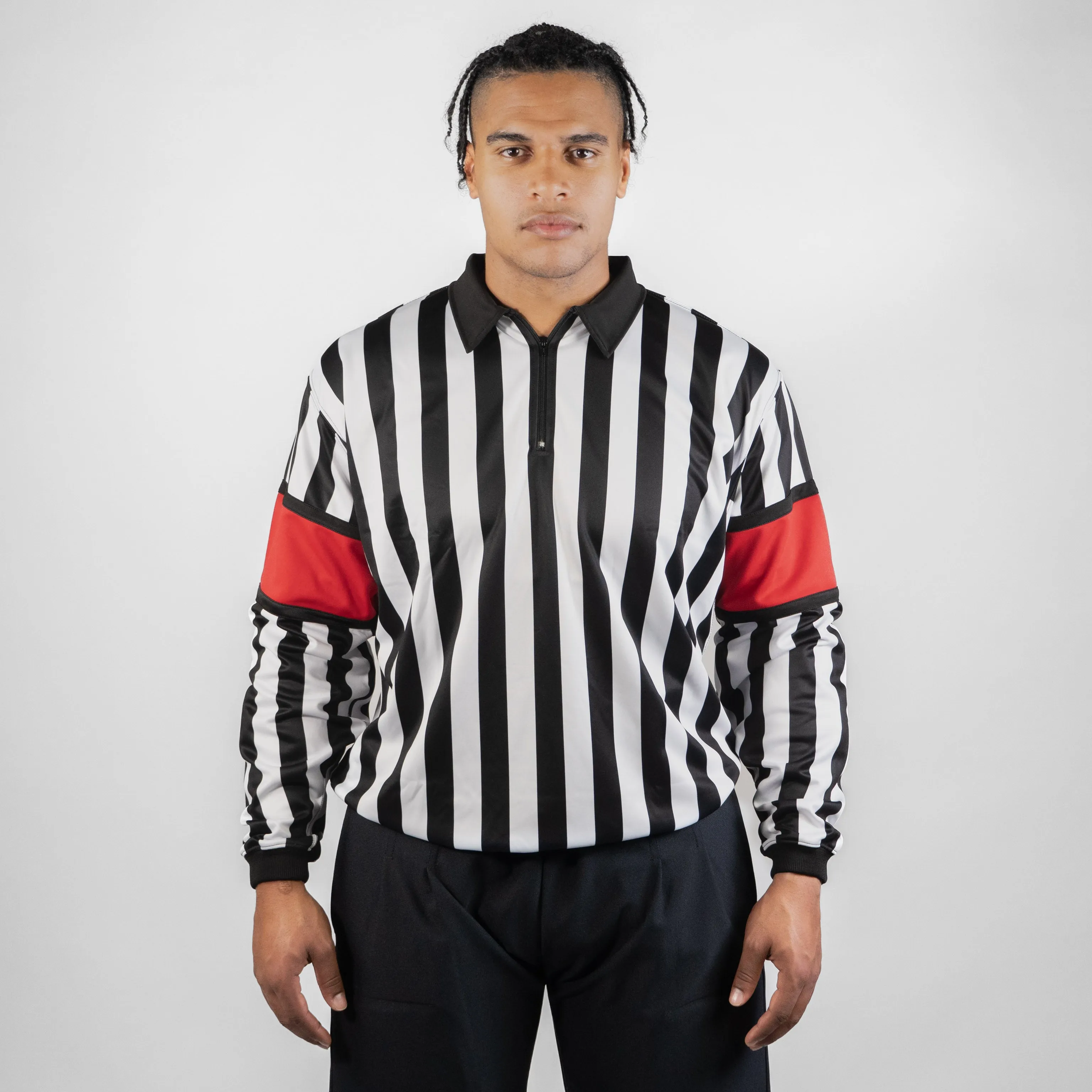 ZR-PRO HOCKEY REFEREE JERSEY W/ SEWN-IN ARM BANDS